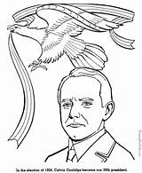 History American Coolidge Coloring Calvin Pages Patriotic Printing Help sketch template