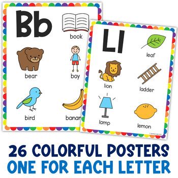 alphabet posters learn words   letter  sparkling english