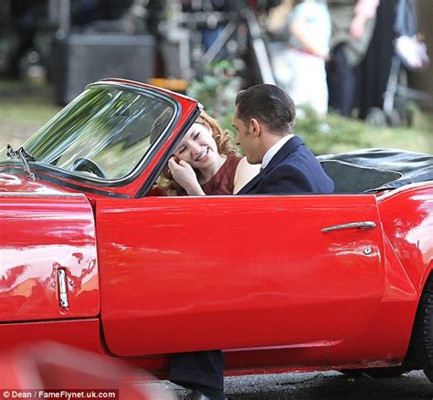tom hardy gets close to emily browning in scene for legend daily mail