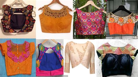 Boat Neck Blouse Designs Front And Back Youtube