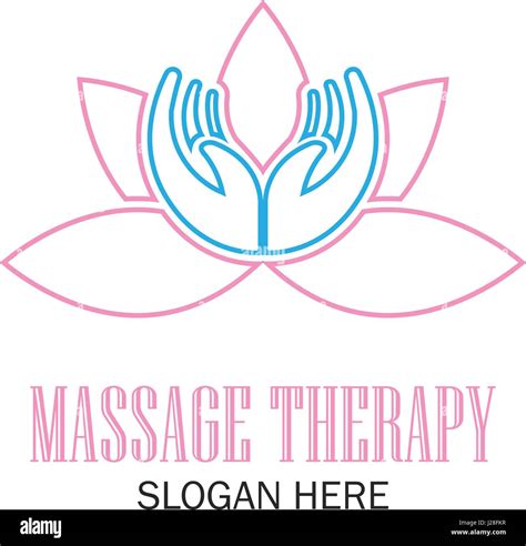 Massage Therapy Logo With Text Space For Your Slogan