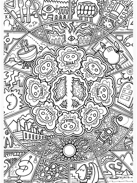 peace sign mandala spiral notebook  larrycareyart redbubble