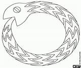 Ouroboros Coloring Symbol Ancient Designlooter sketch template