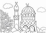 Coloring Pages Kids Islamic Islam Ramadan Mosque Colouring Drawing Nature Printable Template Sheets Muslim Pillars Clipart Getdrawings Lantern Word Library sketch template