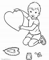 Hearts Valentine Coloring Pages Kid Boy Heart Make sketch template