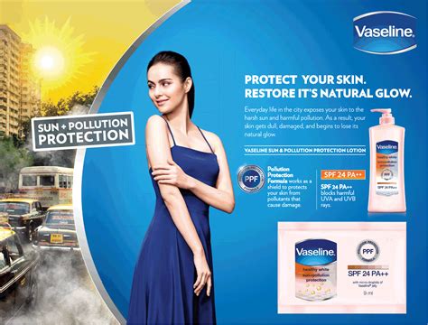 vaseline protect  skin restore  natural glow ad advert gallery