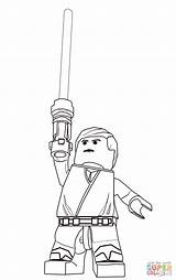 Coloring Lego Luke Skywalker Pages Wars Star sketch template