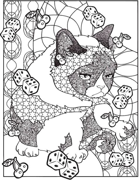 dover creative haven grumpy cat hates coloring  cat coloring book