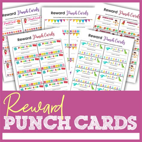 printable reward punch cards blessed homeschool