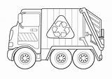 Truck Pages Kids Color Coloring Recycling Dump Recycle Fascinating Via sketch template