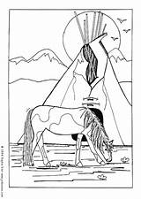 Coloring Pages Indian Horse Color Native Colouring Books American Kids Print Horses Tribe Cheval Sheets Metis Book Indien Thanksgiving Adult sketch template