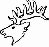 Deer Coloring Head Pages Printable Kids sketch template