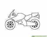 Dibujar Dessiner Dessin Motocicleta Disegnare Motorbike Davidson Coloriage Blanc Rodas Sencillo Motocicletas Imprimer sketch template