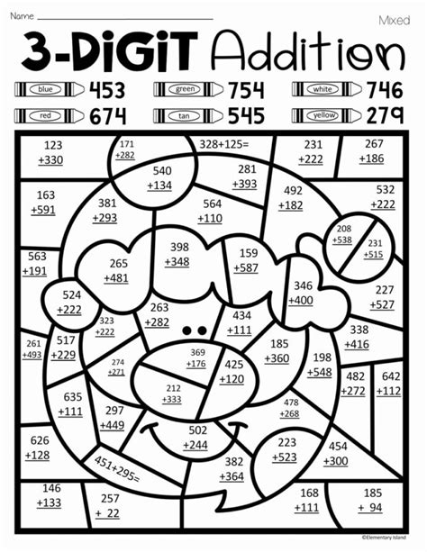 addition coloring pages coloring pages