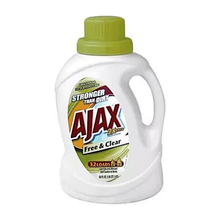 ajax  ultra liquid laundry detergent   clear  oz case   office depot