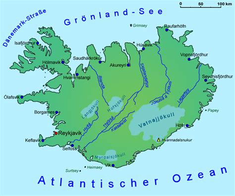 island geografie und landkarte laender island goruma