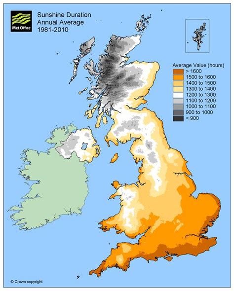 Hours Of Sunshine Annual Average In The Uk Mapporn