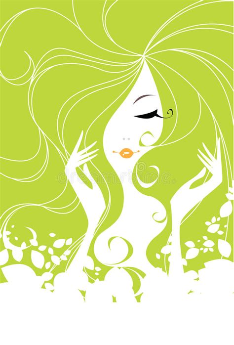 love face stock vector illustration  profile serene