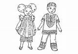 Coloring African Clothes Kids Sheets American Traditional Kwanzaa Pages Costume Colouring Printable Little Boys Clothing Boy People Occasions Drawing Two sketch template