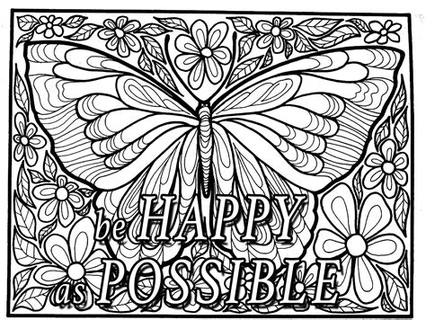 quote  happy   positive inspiring quotes adult coloring