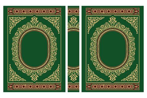 islamic book cover design al quran cover  vector art  vecteezy
