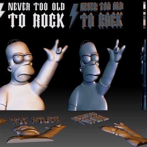 Download 3d Printing Models Homer Simpson Stl File Relief For Cnc
