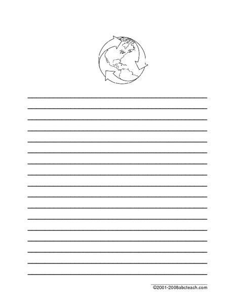 earth day writing paper printables  st  grade lesson planet