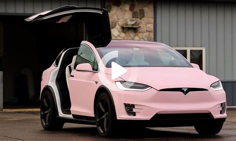 meet verity  bubblegum pink tesla model  tesla models car automotive cars autos