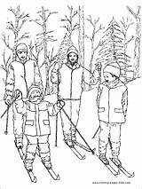 Coloring Pages Skiing Sports Printable Color Family Ski Kids Sport Sheets Sheet Book Found sketch template