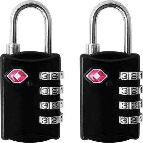 buy tsa luggage locks  pack  digit combination steel padlocks approved