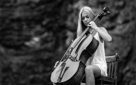 Girl Cello Music Hd Wallpaper