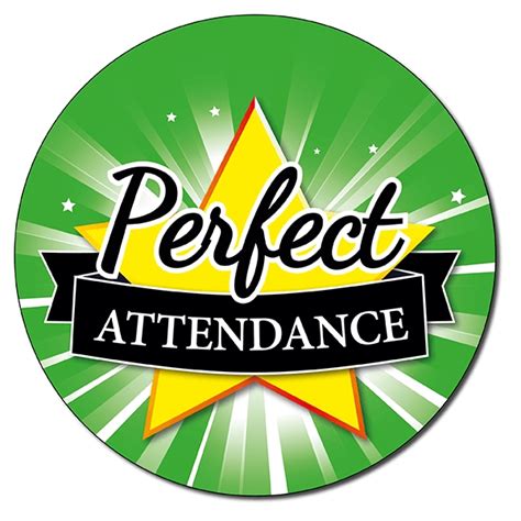 personalised perfect attendance stickers   mm