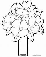 Coloring Flowers Pages Kids Popular sketch template
