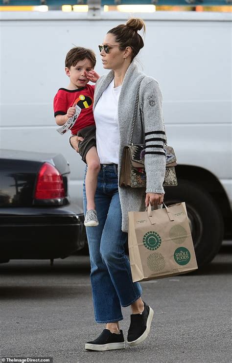 Jessica Biel Is A Flawless Beauty As She Goes Makeup Free Carrying Son