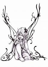 Fairy Drawing Fairies Drawings Pallat Deviantart Coloring Dark Pages Tattoo Sketches Designs Color Evil Adult Sketch Visit Da Getdrawings Google sketch template