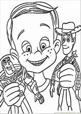 Toy Story Coloring Andy Woody Buzz Pages Color Printable Sheriff Lighyear sketch template