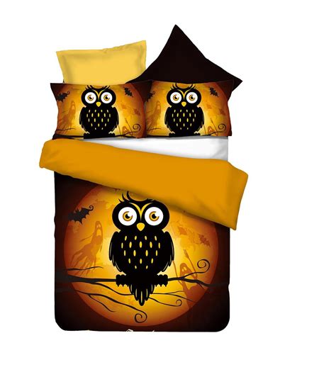eulen bettwaesche duvet cover sets owl collection halloween kids