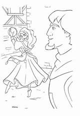 Esmeralda Coloring Dame Notre Disney Hunchback Pages Dancing Phoebus Hellokids Color Book sketch template