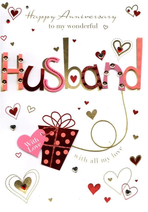 wonderful husband happy anniversary greeting card cards love