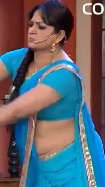 tv actress upasana singh hot sexy in low hip saree sa television