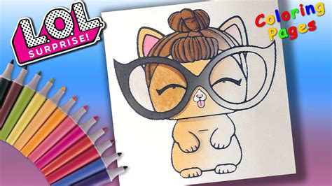 kitty coloring page  girls lol doll pets coloring book youtube