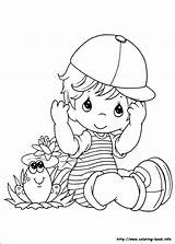 Coloring Pages Precious Moments Boy Stamps sketch template