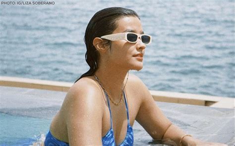 Look Liza Soberano Stuns In Blue Swimsuit Star Cinema