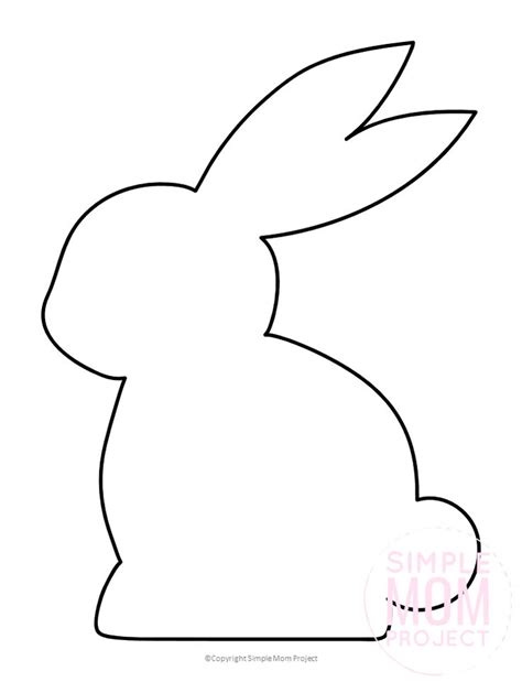 printable easter bunny templates  coloring pages