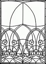 Coloring Glass Stained Pages Window Template Clipart Book Windows Beast Beauty Printable Easy Adults Popular Library Coloringhome Deco Nouveau Choose sketch template