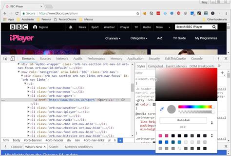 chrome color picker  extensions required