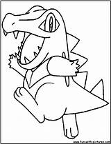Totodile Coloring Pages Color Fun Printable Pa Getcolorings sketch template