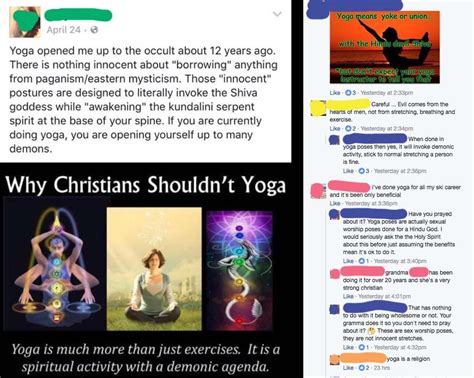 yoga invokes demonic activity insanepeoplefacebook