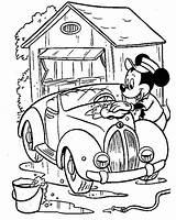Car Coloring Wash Mickey Pages Mouse Doing Color Place Print Printable Getdrawings Getcolorings sketch template