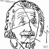 Einstein Warhol Ausmalbild sketch template